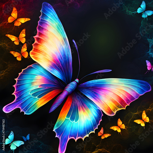 The butterfly splash style of coloring is a visually striking technique that often captivates the attention of people when they see it. It involves using a multitude of vibrant colors, creating a beau photo