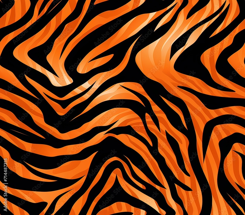 Tiger Stripes, Fabric Pattern, Seamless Pattern.