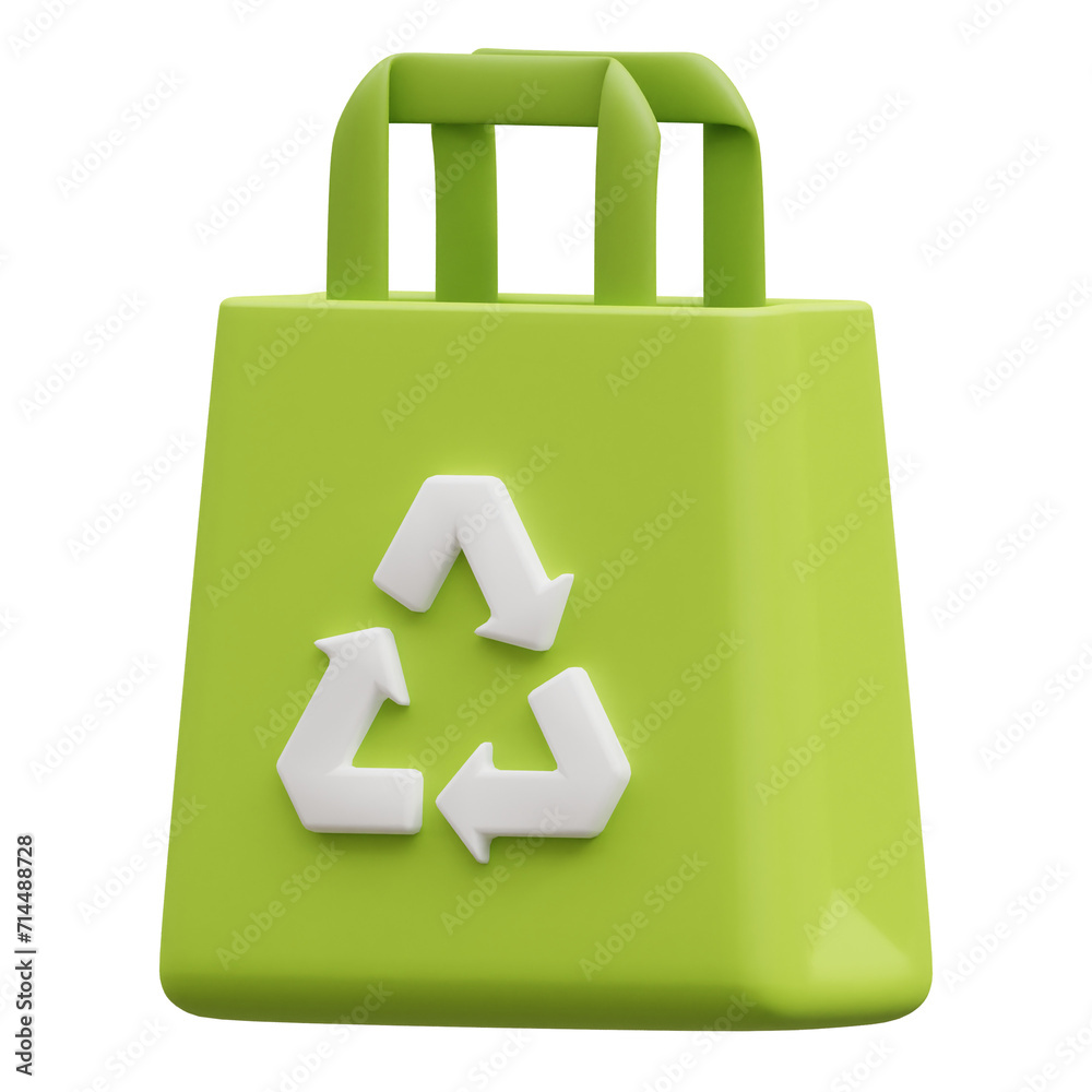 3D Render Recycle Bag Icon, illustration isolated on white background, suitable for website, mobile app, print, presentation, infographic, and other projects. 3D Render Recycle Bag Icon, illustration isolated on white background, suitable for website, mobile app, print, presentation, infographic, and other projects.