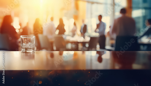 Blurred background of people in office, business concept