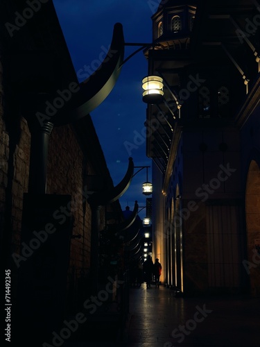 historic themed lamplad street