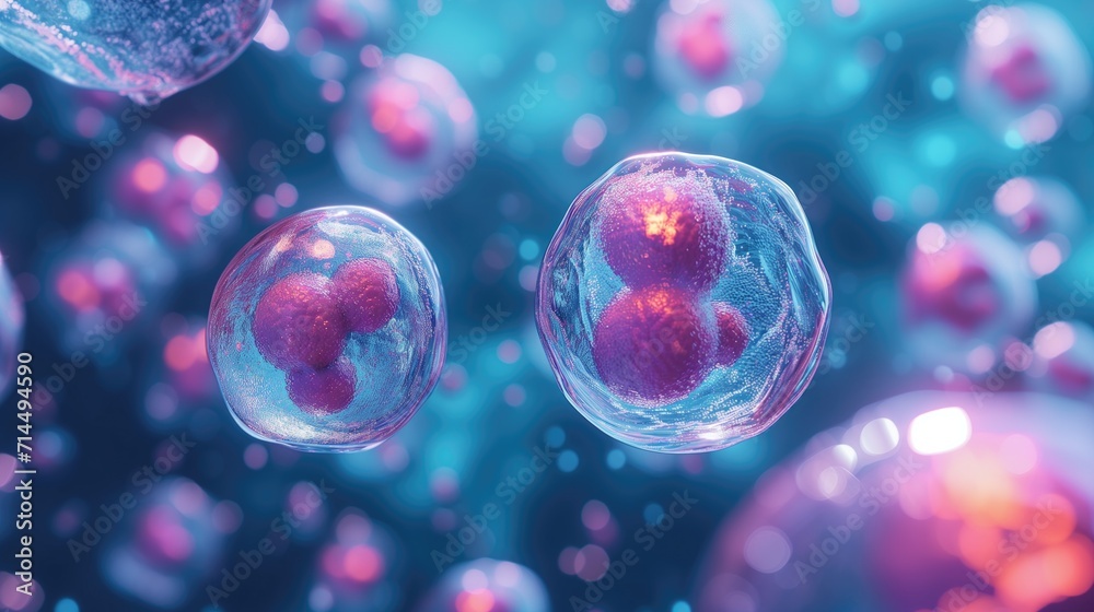 Human cell or Embryonic stem cell microscope background. Human cell or Embryonic stem cell microscope background.