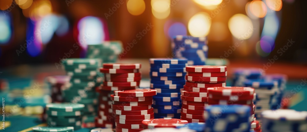 stacks of casino gambling chips stacks of casino gambling chips