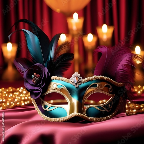 carnival mask on black © Zahid