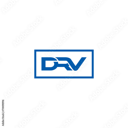 DRV logo. D R V design. White DRV letter. DRV, D R V letter logo design. Initial letter DRV linked circle uppercase monogram logo. D R V letter logo vector design. DRV letter logo design five style. photo