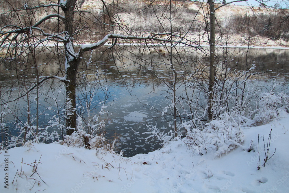 Winter On The River, Gold Bar Park, Edmonton, Alberta Winter On The River, Gold Bar Park, Edmonton, Alberta