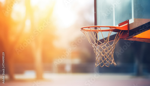 Basketball hoop at sunset © terra.incognita