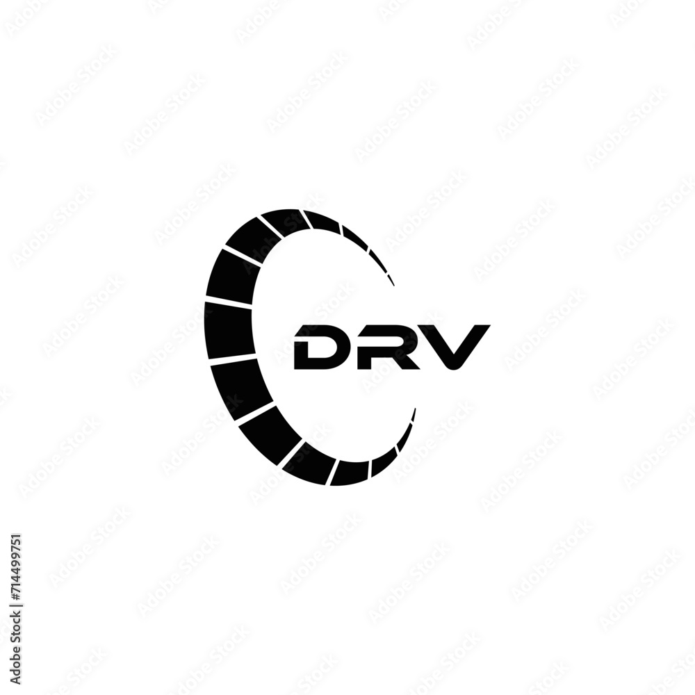 DRV logo. D R V design. White DRV letter. DRV, D R V letter logo design. Initial letter DRV linked circle uppercase monogram logo. D R V letter logo vector design. DRV letter logo design five style.