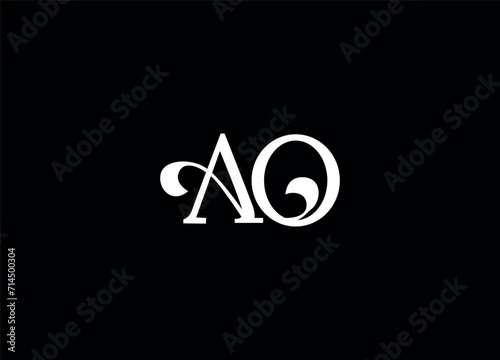 AO  initial logo design and abstract logo