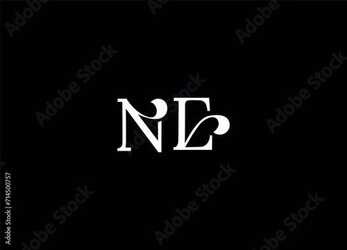 NE  initial logo design and abstract logo