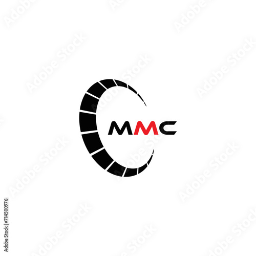MMC logo. M M C design. White MMC letter. MMC, M M C letter logo design. Initial letter MMC linked circle uppercase monogram logo. M M C letter logo vector design. MMC letter logo design five style.