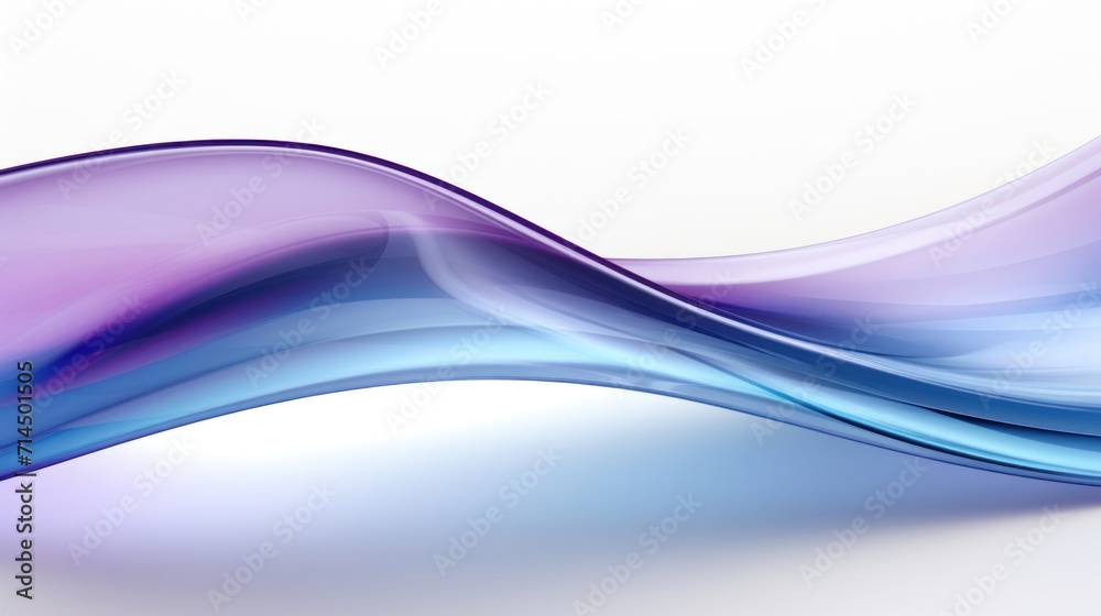 Naklejka premium Abstract background with pink, purple and blue glass waves on white background