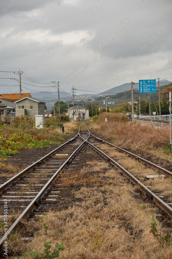 Obraz premium 交わる路線