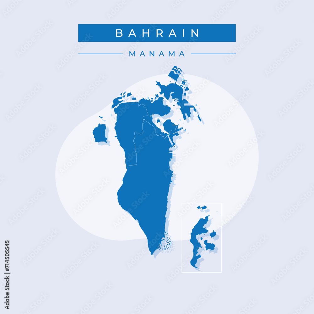 Vector illustration vector of Bahrain map Asia