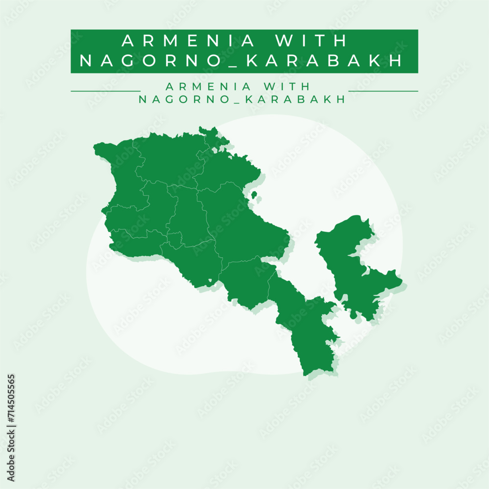 Vector illustration vector of Armenia with Nagorno_Karabakh map Asia