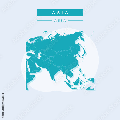 Vector illustration vector of Asia map Asia © kamlesh