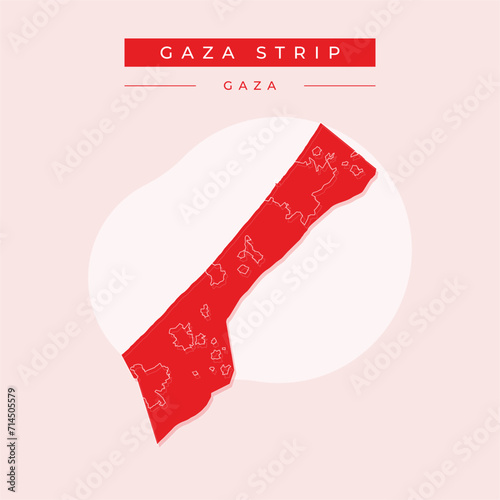 Vector illustration vector of Gaza Strip map Asia