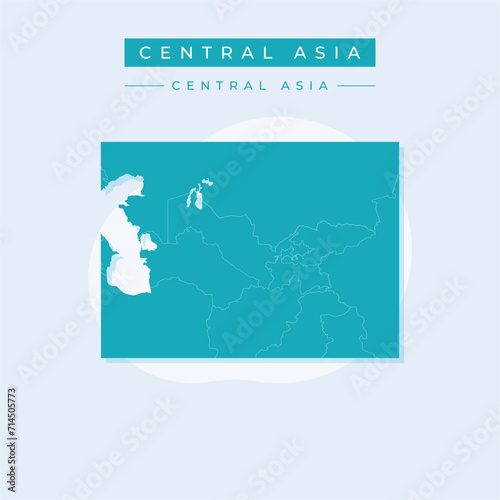 Vector illustration vector of Central Asia map Asia photo