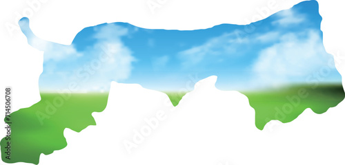 鳥取　草原　風景　空　地図