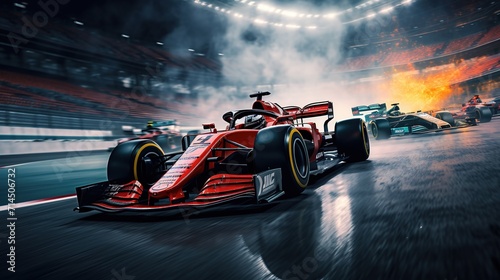 A Mesmerizing Display of Power and Speed in a Generic F1 Car with a Special Motion Effect © SazzadurRahaman