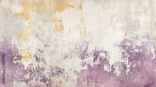 Grunge Background Texture in the Colors Lavender, Cream White & Gold created with Generative AI Technology