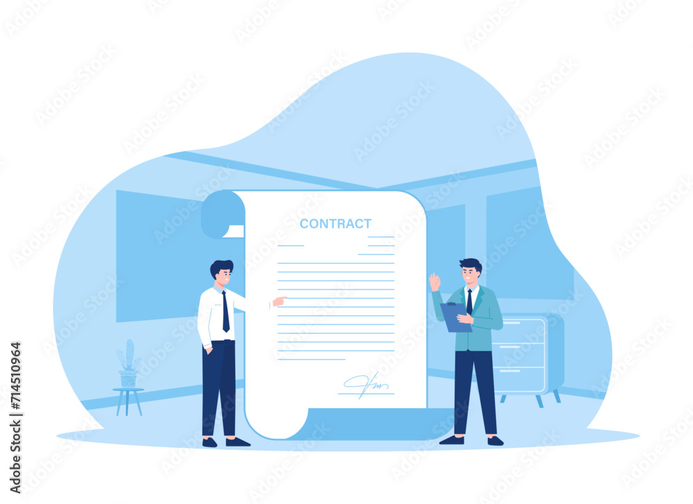 explain the rules of doing business concept flat illustration explain the rules of doing business concept flat illustration