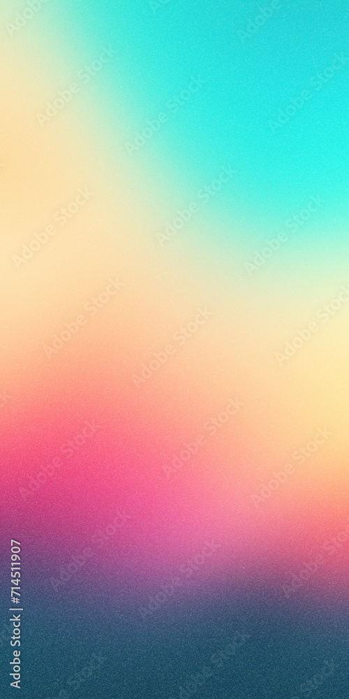 Orange teal green pink abstract grainy gradient background noise texture