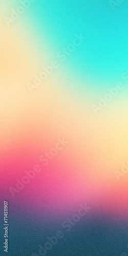 Orange teal green pink abstract grainy gradient background noise texture