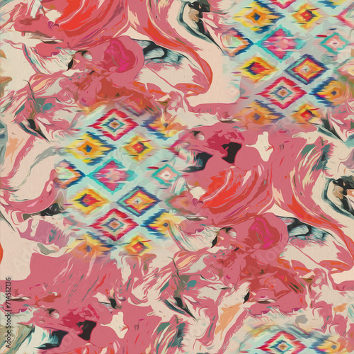 Abstract  shirting design  Ajrakh Pattern  Background digital printing textile pattern