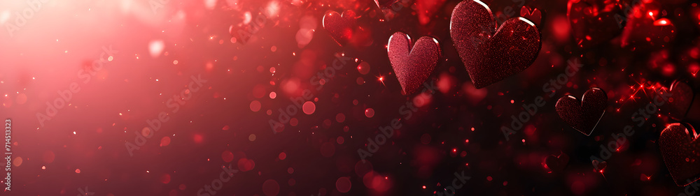 Group of Hearts Hanging From Ceiling as Decorative Display Group of Hearts Hanging From Ceiling as Decorative Display