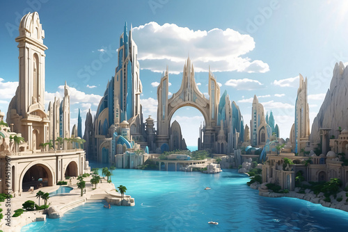 illustration of the city of atlantis
