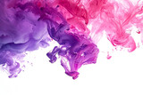 Purple and pink ink in water. Abstract background for design.