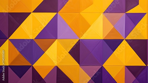 A grid of triangles in shades of yellow and purple