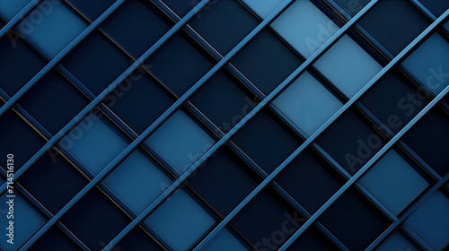 A minimalist grid of intersecting diagonal lines in shades of blue