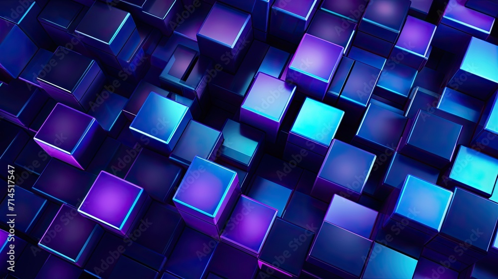 A pattern of squares in shades of blue and purple A pattern of squares in shades of blue and purple