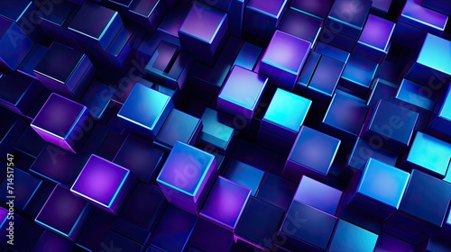 A pattern of squares in shades of blue and purple