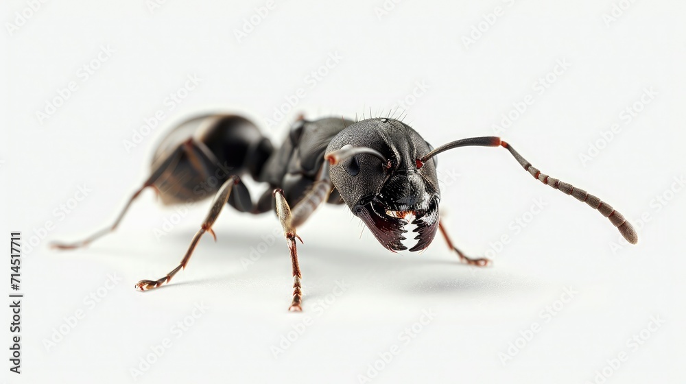 ant on isolated white background. ant on isolated white background.