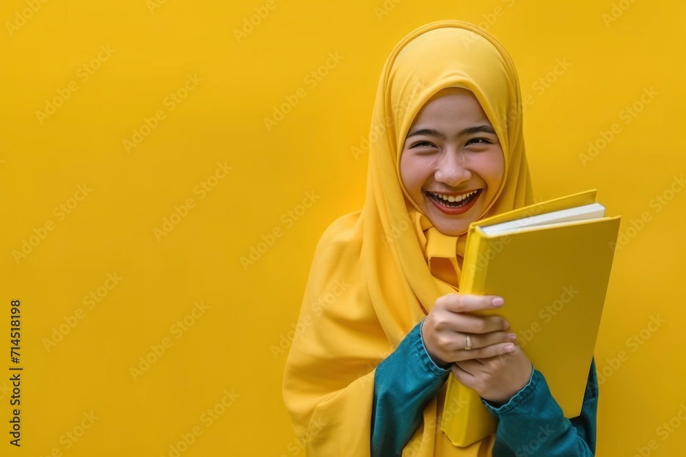 Photo of a happy female student Photo of a happy female student