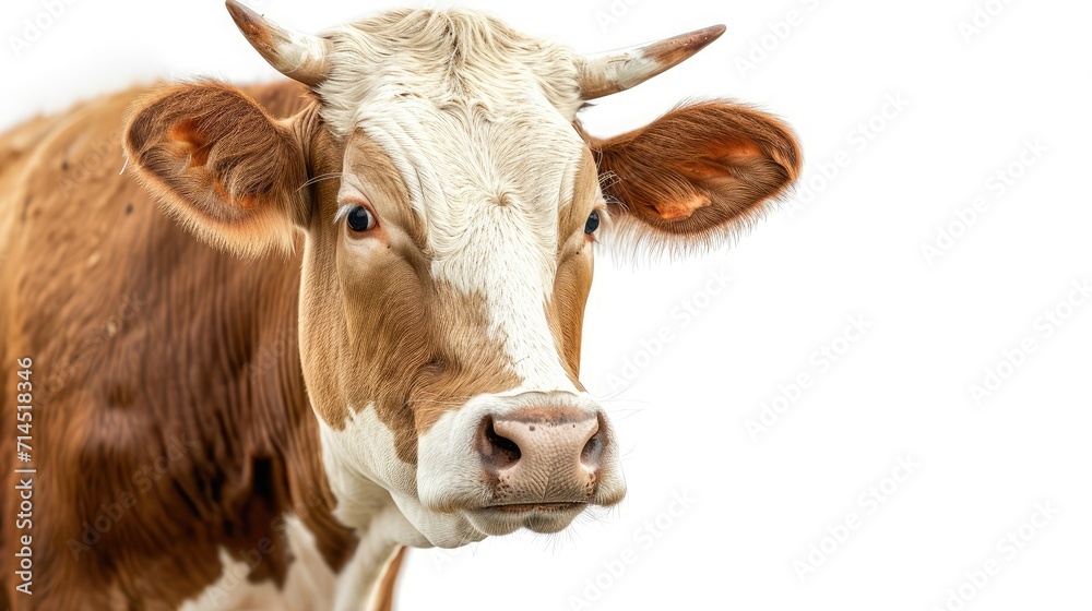 cow on isolated white background.