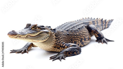 crocodile on isolated white background.