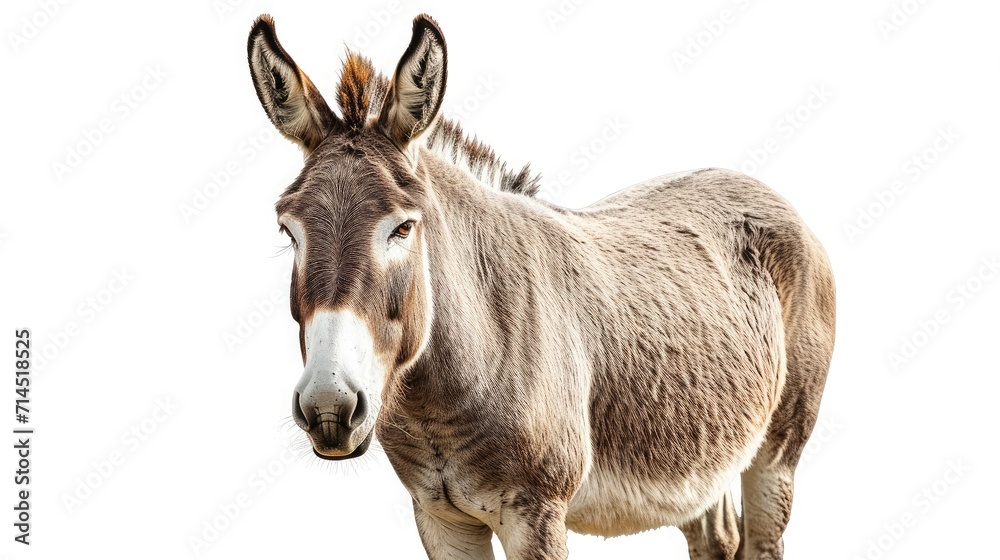 donkey on isolated white background.