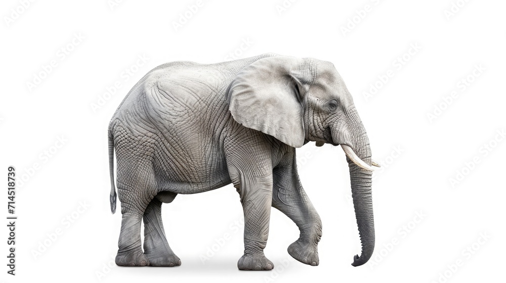 Fototapeta premium elephant on isolated white background.