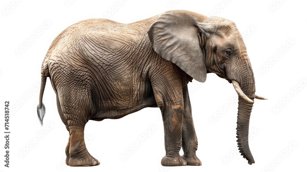 elephant on isolated white background.