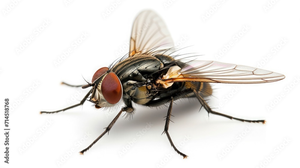fly on isolated white background. fly on isolated white background.