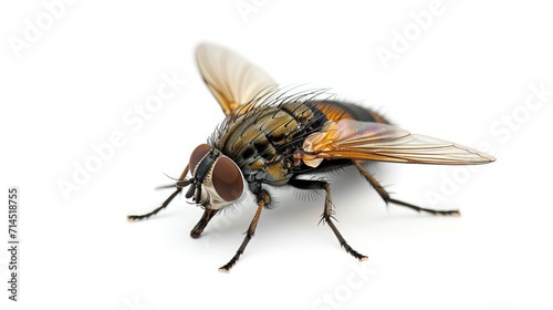 fly on isolated white background. © buraratn