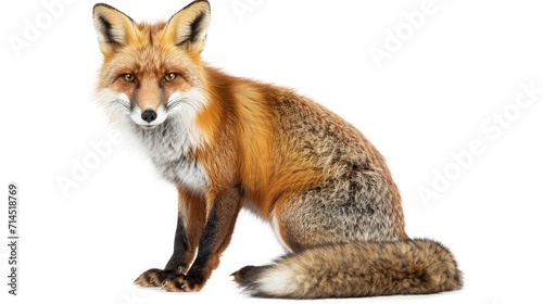 fox on isolated white background.