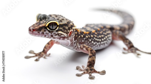 gecko on isolated white background.
