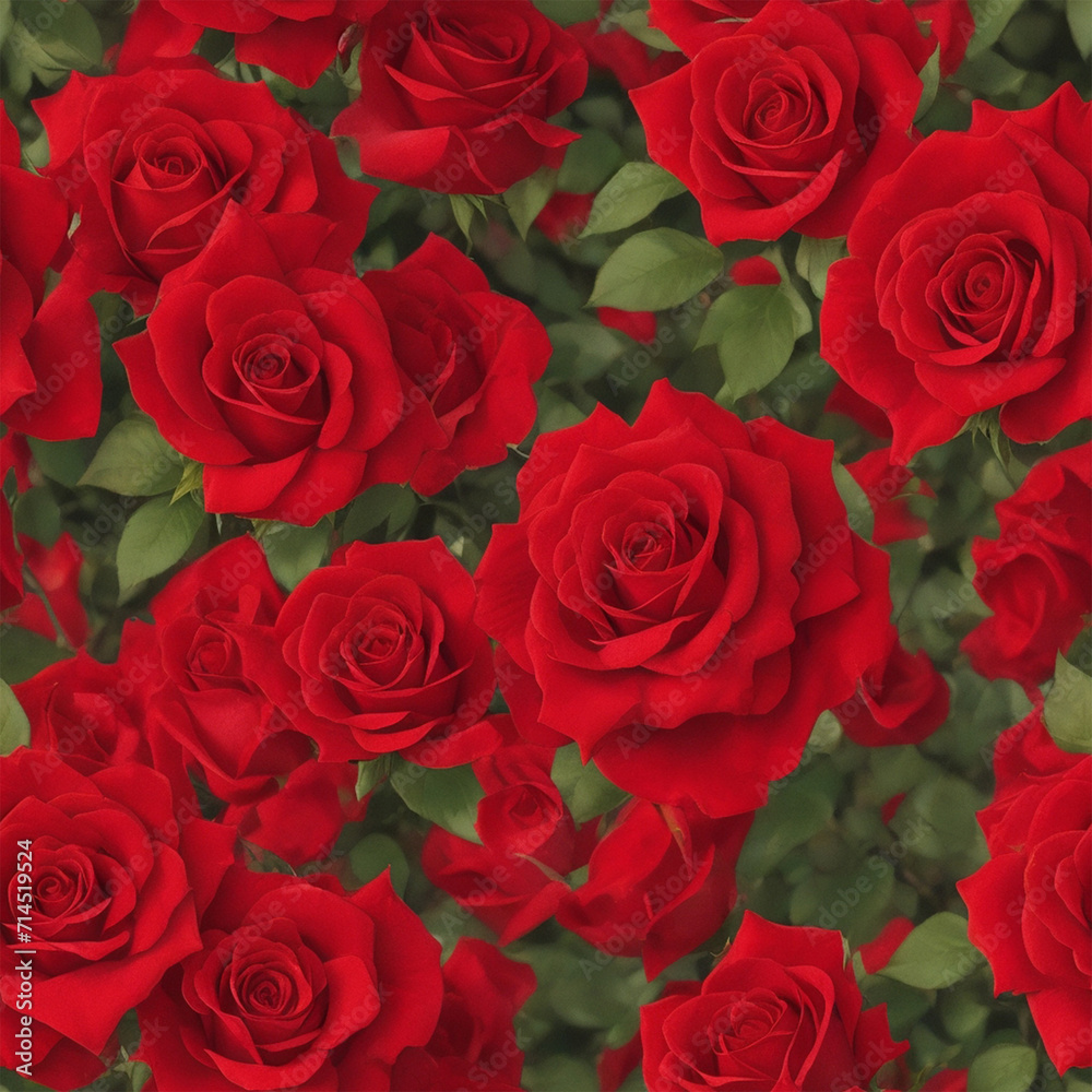 Obraz premium seamless pattern red rose Valentine's Day, important person.