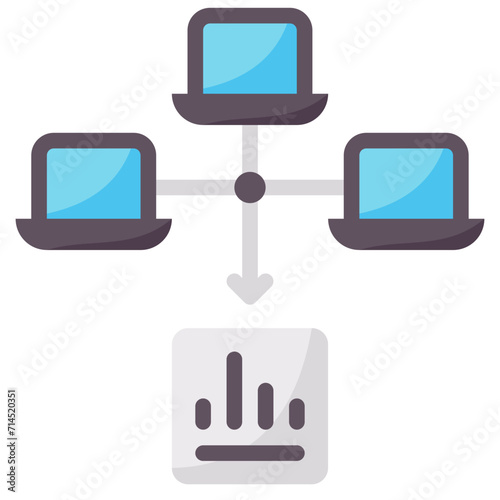 applications analytical flat vector icon