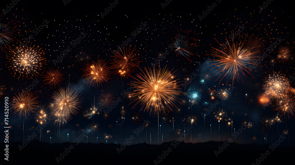 Holiday Fireworks: Night Lights Joy, created by AI